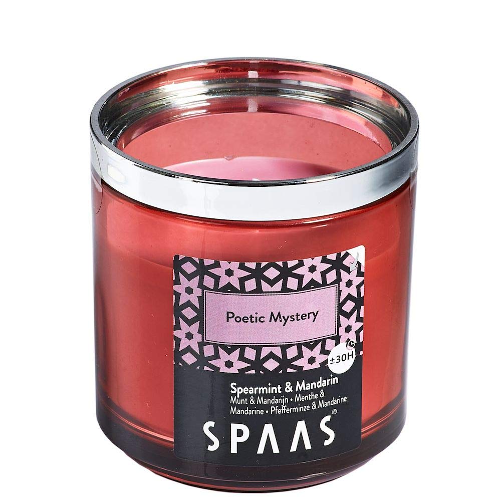 Spaas Scented Candle in Modular Glass, ± 30 Hours, Poetic Mystery