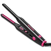 MELYDO Small Flat Irons for Short Hair, 3/10" Pencil Flat Iron with Adjustable Temp Mini Hair Straightener for Edges Pixie Cut and Bangs, Tiny Hair Straightener with Floating Plates, Auto Shut Off