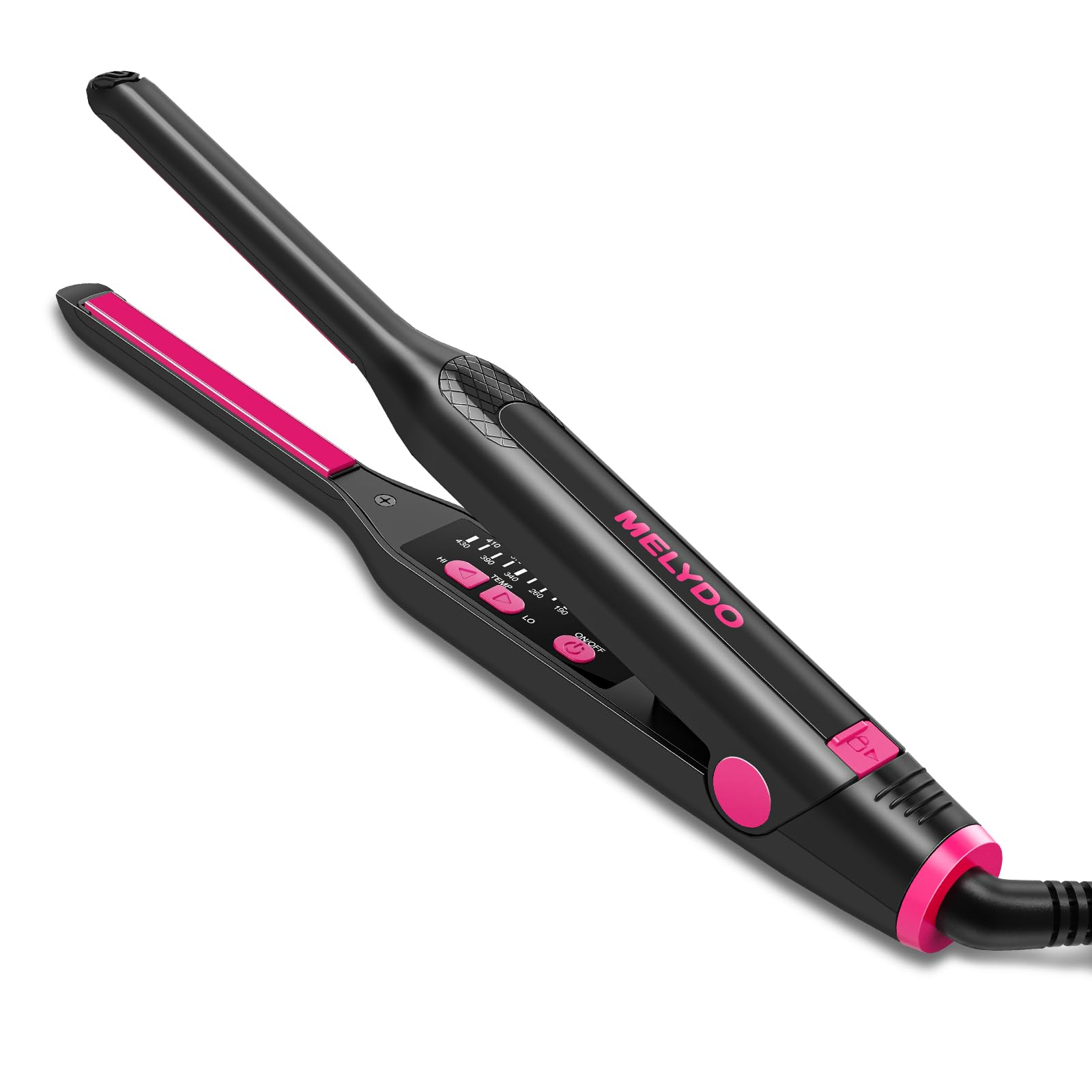 Photo 1 of MELYDO Small Flat Irons for Short Hair, 3/10" Pencil Flat Iron with Adjustable Temp Mini Hair Straightener for Edges Pixie Cut and Bangs, Tiny Hair Straightener with Floating Plates, Auto Shut Off