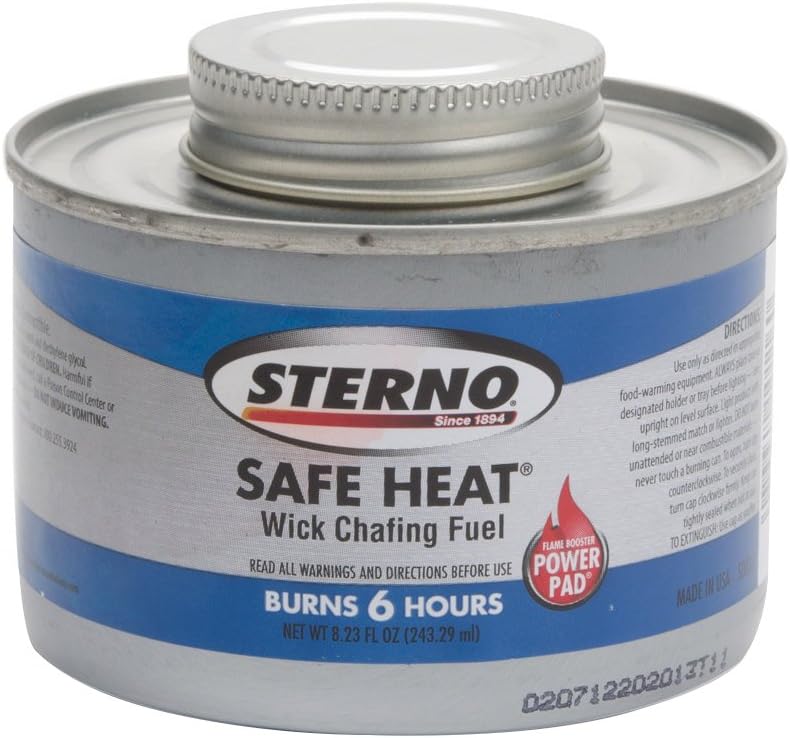 Sterno Safe Heat with Power Pad 6 Hour Wick Chafing Dish Fuel - 24 per case.