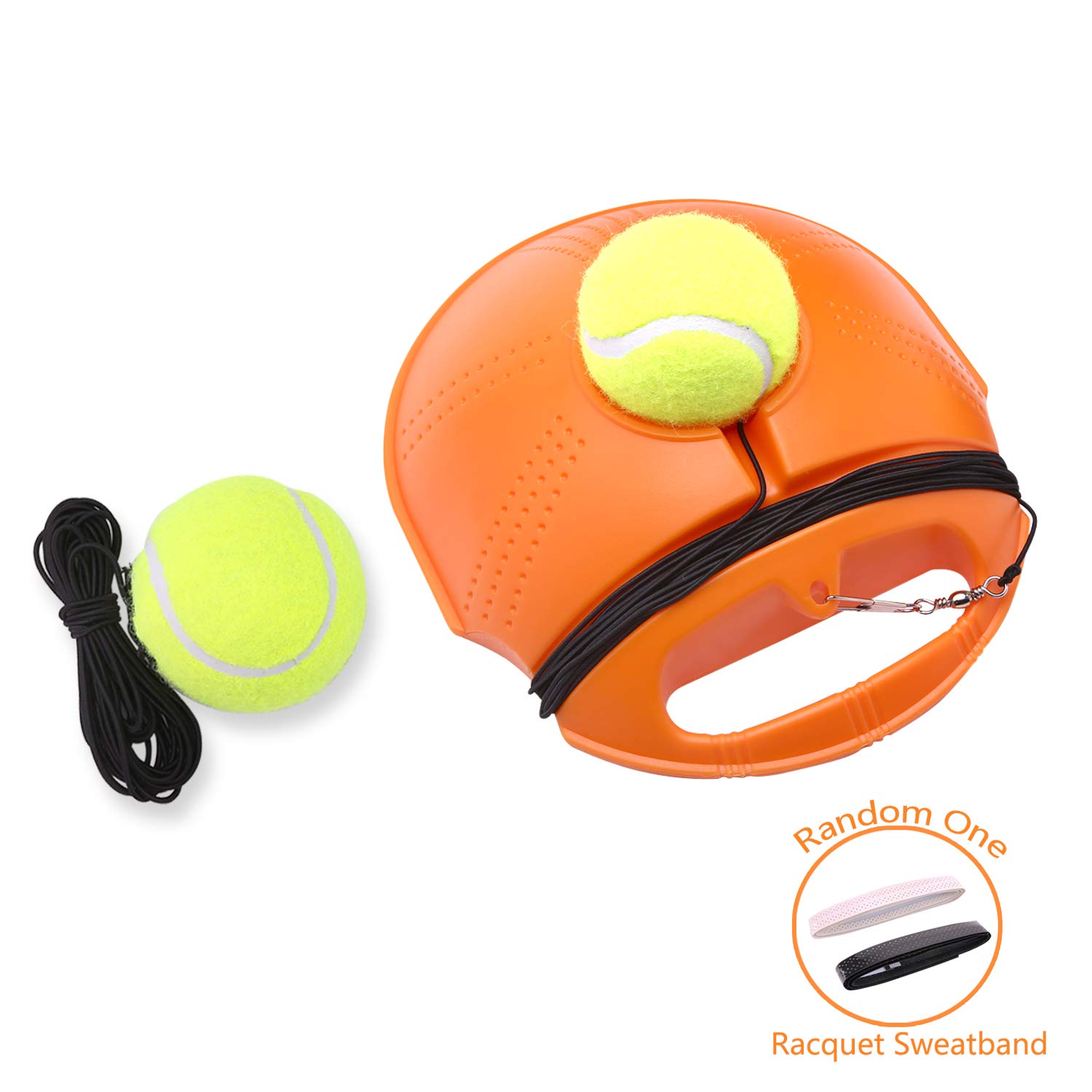 HUYIJJH Tennis Trainer Rebound Ball Set Self-study Practice Training Tool Sport Exercise Equipment for Kids Player Beginner (2 Balls)