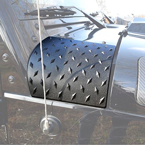 ForceCar Black Cowl Body Armor Outer Cowling Cover for 2007-2017 Jeep Wrangler JKU JK Unlimited Rubicon Sahara(style1)