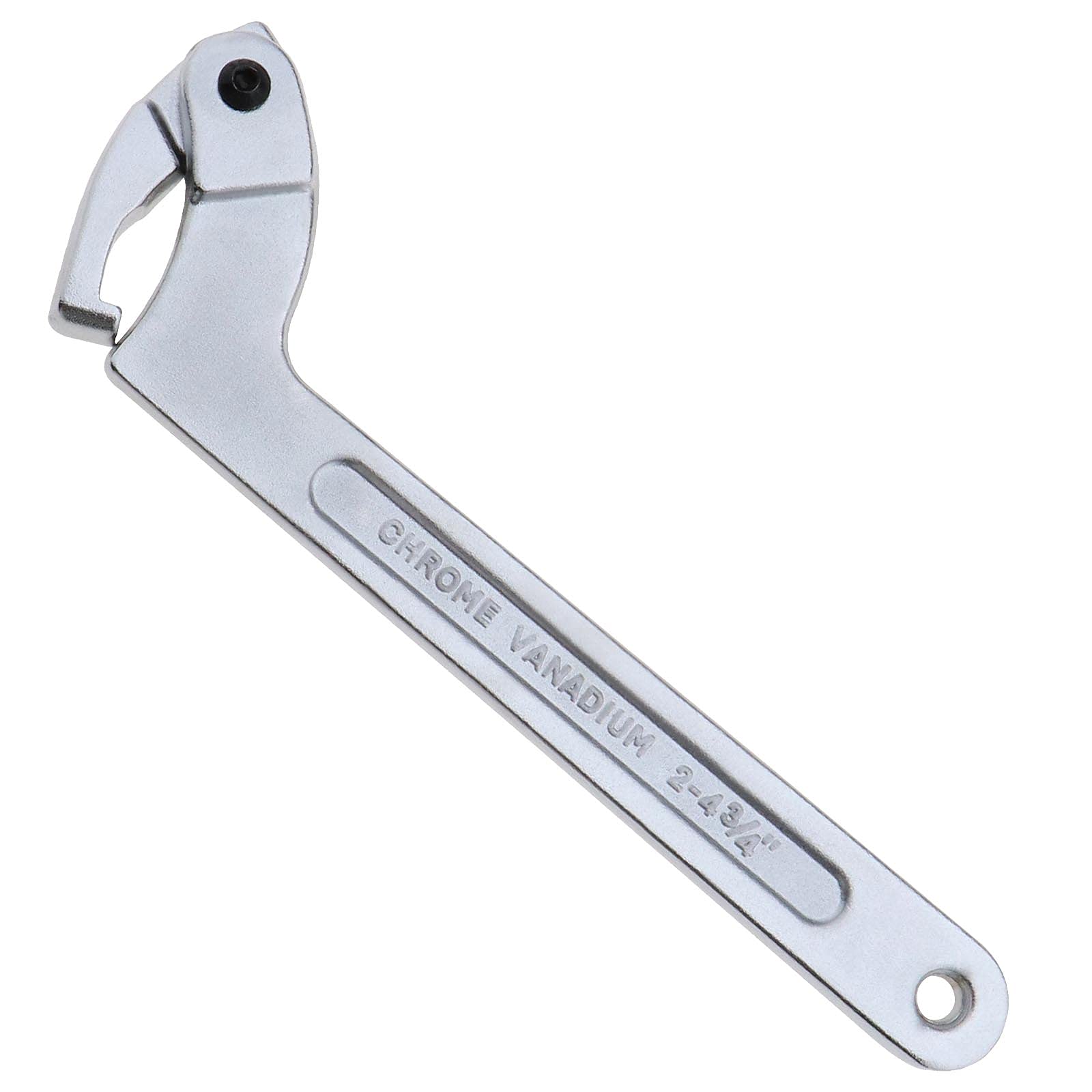 C Spanner Tool Adjustable Hook Wrench 51-121MM 2-4.3/4" Chrome Vanadium