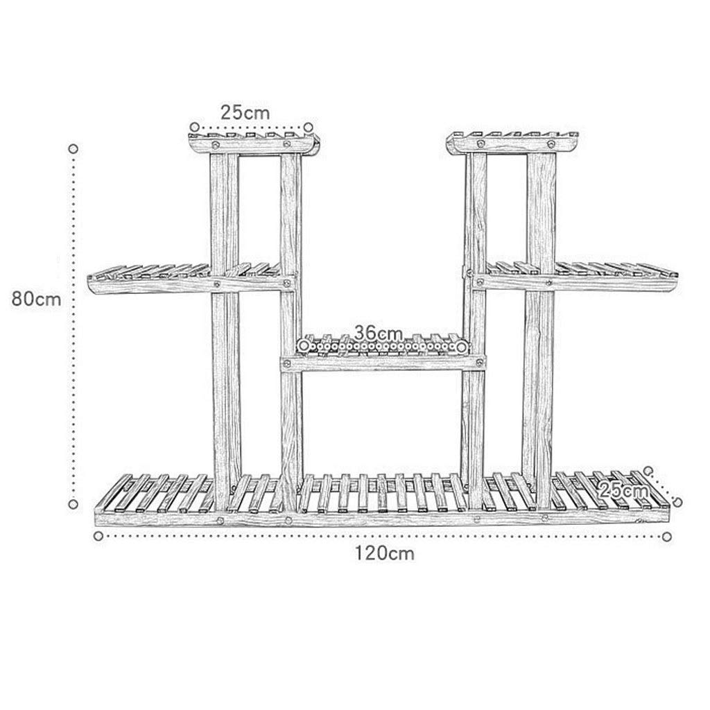 LYF Soporte de Flores de Madera Maciza, Estante en Maceta de ...