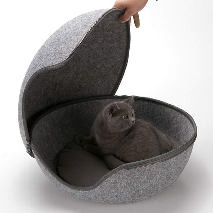 LIMIAND Handcrafted Cat Cave Bed I Eco Friendly Cat Cave I Felted from