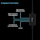 upHere USB Powered 120mm Fan with 3 Speed Control for PC/Xbox/PlayStation view 3