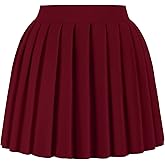 tagunop Women's Mini Pleated Skirts Y2k Skater Skirt Club Skirts for Women Sexy A-Line Uniform Tennis Skirt