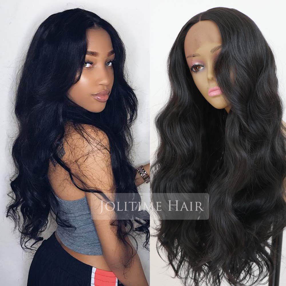 Amazon Com Jolitime Hair Black Color Lace Front Wigs Long Body
