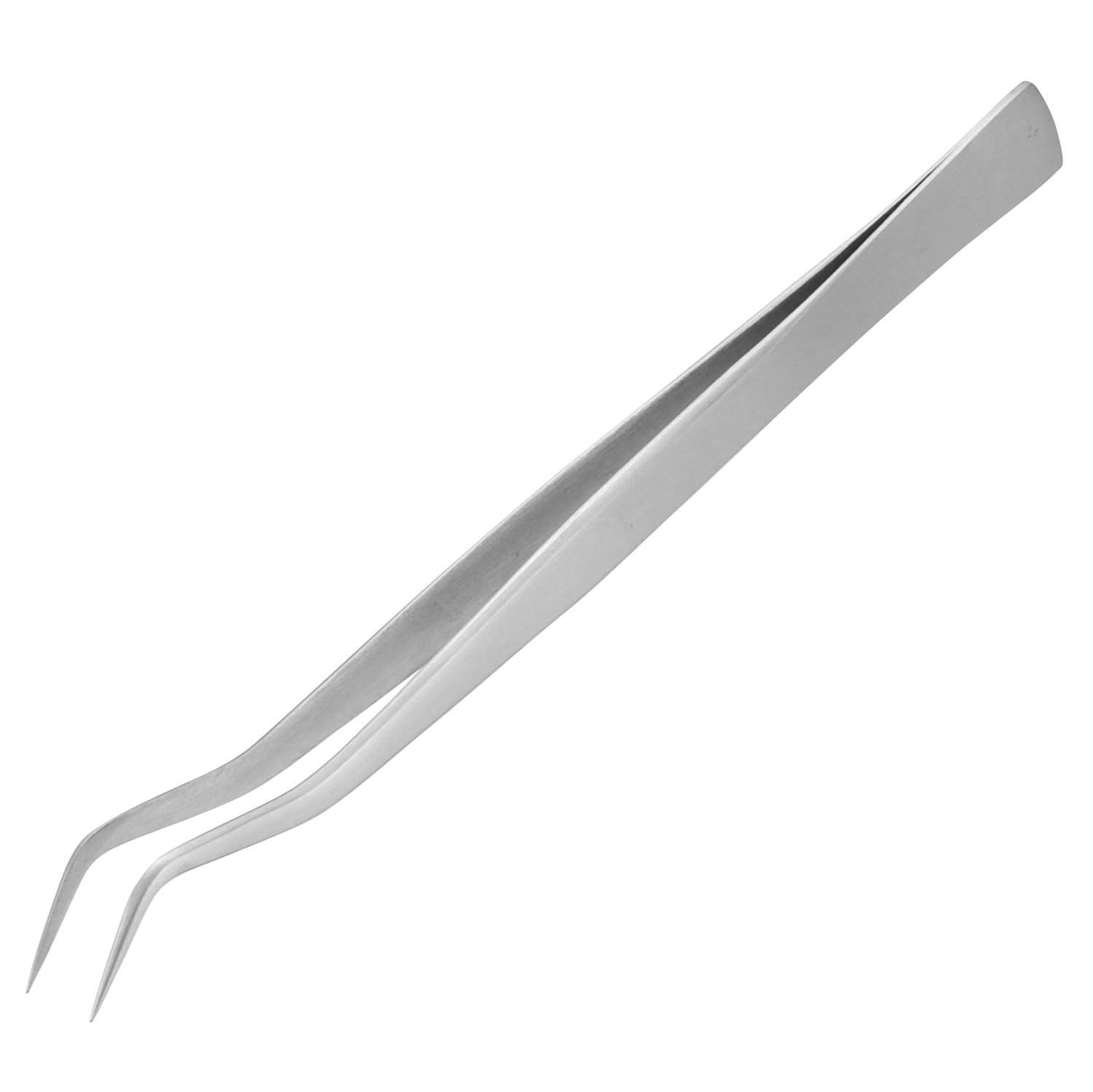 Precise fine tip Stainless Steel Tweezers, with Curved Ends, BS Type, 165mm Long. ENGINEER pt-12