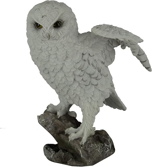 Amazon Com Everspring Estatua De Buho De Nieve Con Alas De Elevacion Home Kitchen
