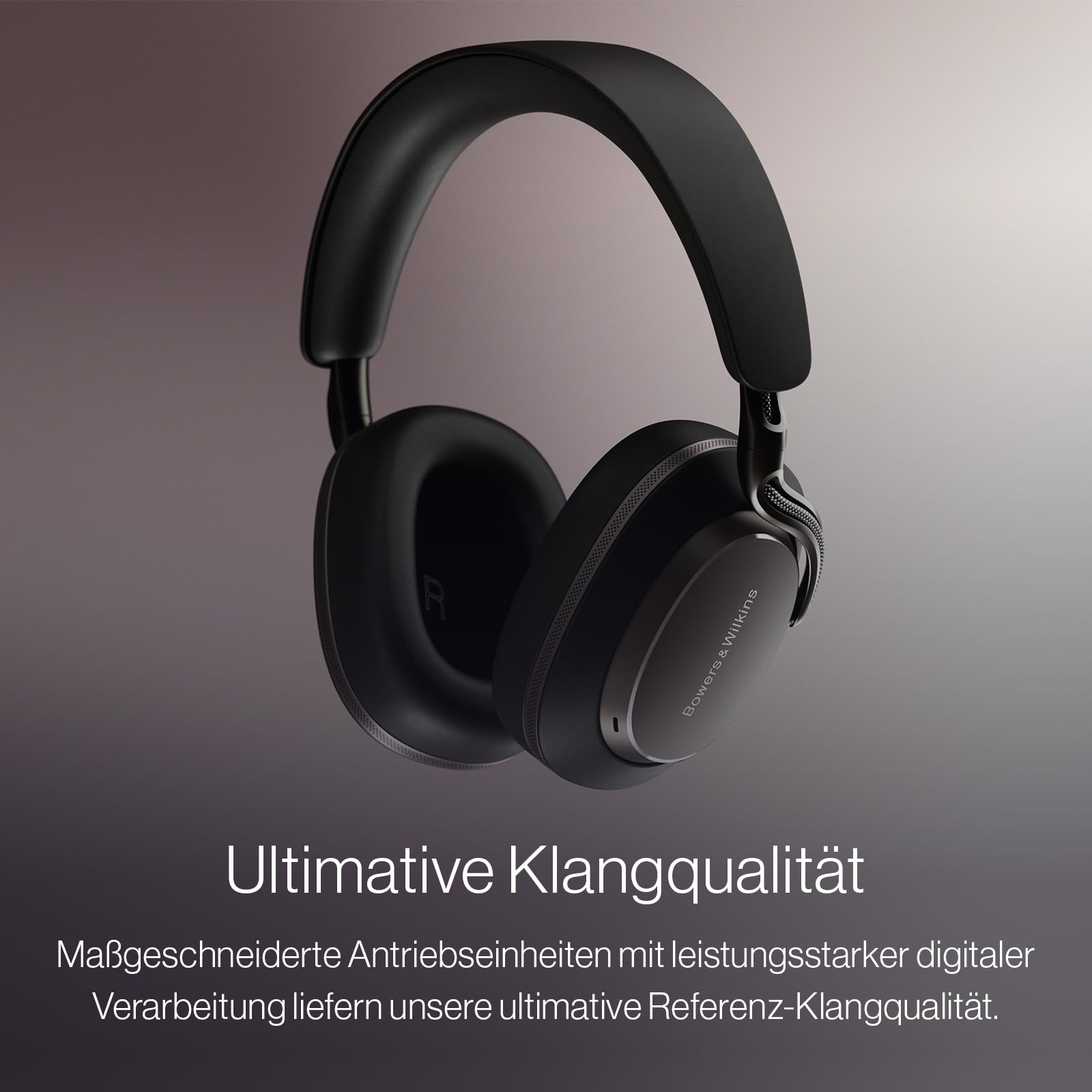 Bowers & Wilkins Px8 S2 Kabellose Noise-Cancelling Kopfhörer mit Bluetooth Audio, Schnellladefunktion, 30 Stunden hochauflösende Wiedergabe & Mikrofon - Onyx Schwarz 2