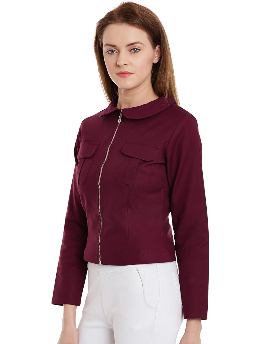 the gud look women's peterpan collar jacket