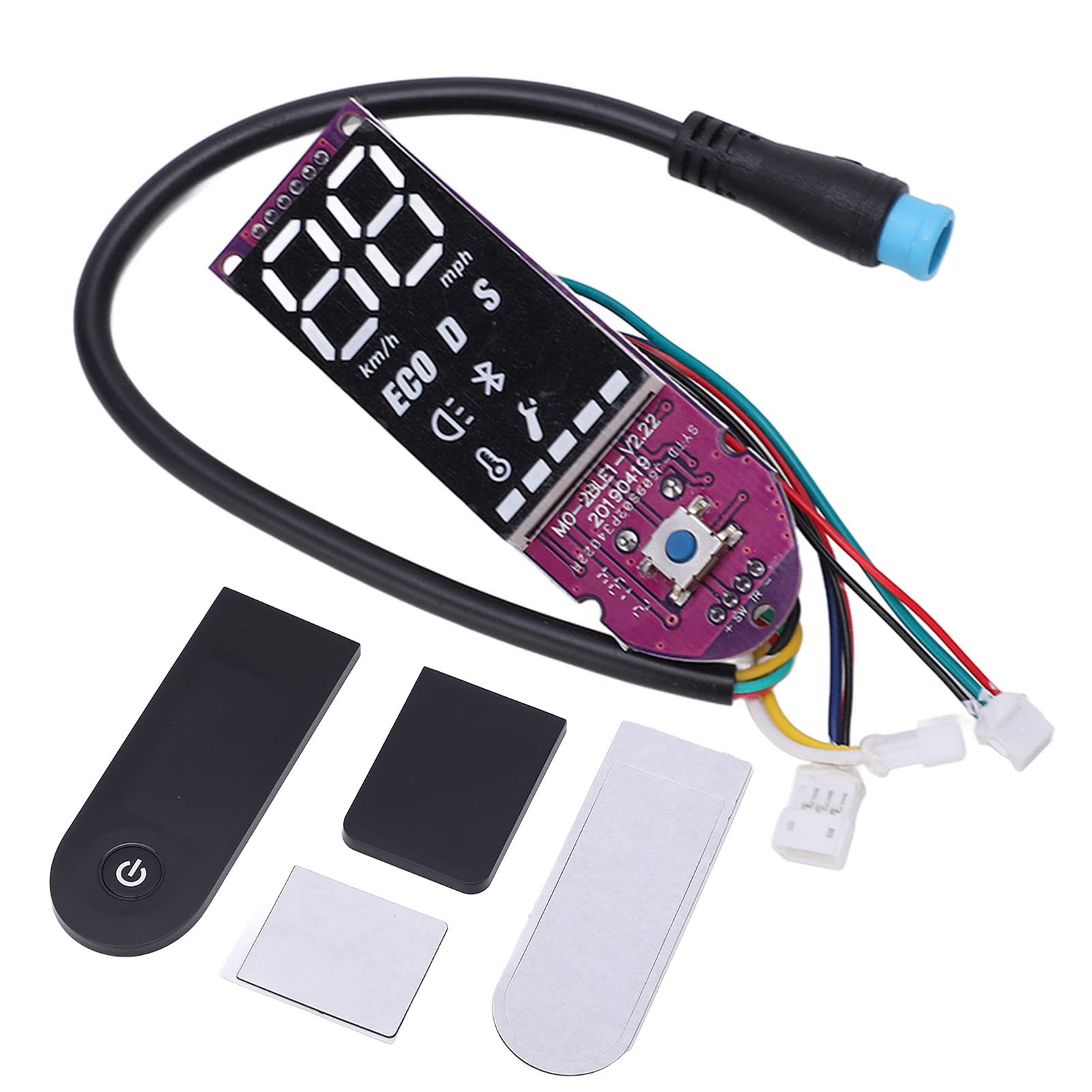 Alomejor Electric Scooter Circuit Board, Dashboard Contain Screen Switch Cover Upgraded Replacement for Xiaomi MIJIA M365 Scooter (Purple)