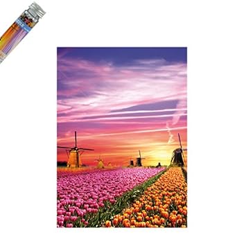 sibina Serviceable 150 Pcs Mini Tube Jigsaw Puzzle Educational Toy Painting Learning Toys Creative Gift(None Flower Sea)