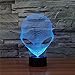 3D Illusion Alien Night Light,Abstractive LED Acrylic Desk Lamp with 7 Color Change Touch White Crack Base for Holiday Birthday Xmas Children's Gift
