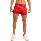 Ouber Men's Fitted Shorts Bodybuilding Workout Gym Running Tight Lifting Shorts