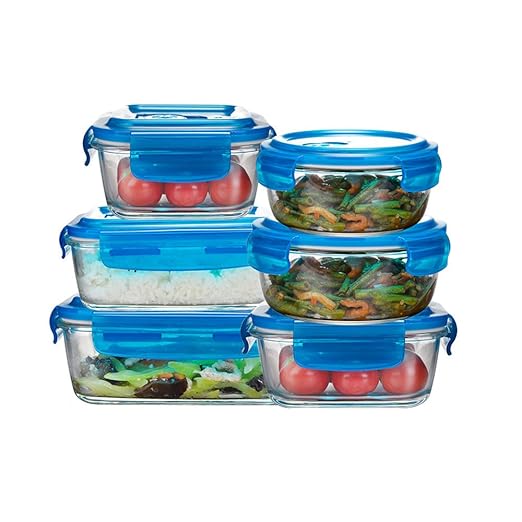 YQQ Juego De 6 Piezas Vidrio Resistente Al Calor Caja De ...