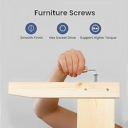 BNUOK M6-1.0 x 8mm Flat Head Hex Socket Cap Screws