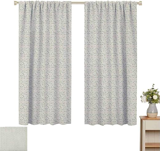 Curtains For Living Room Floral Floral Pattern In Doodle Style