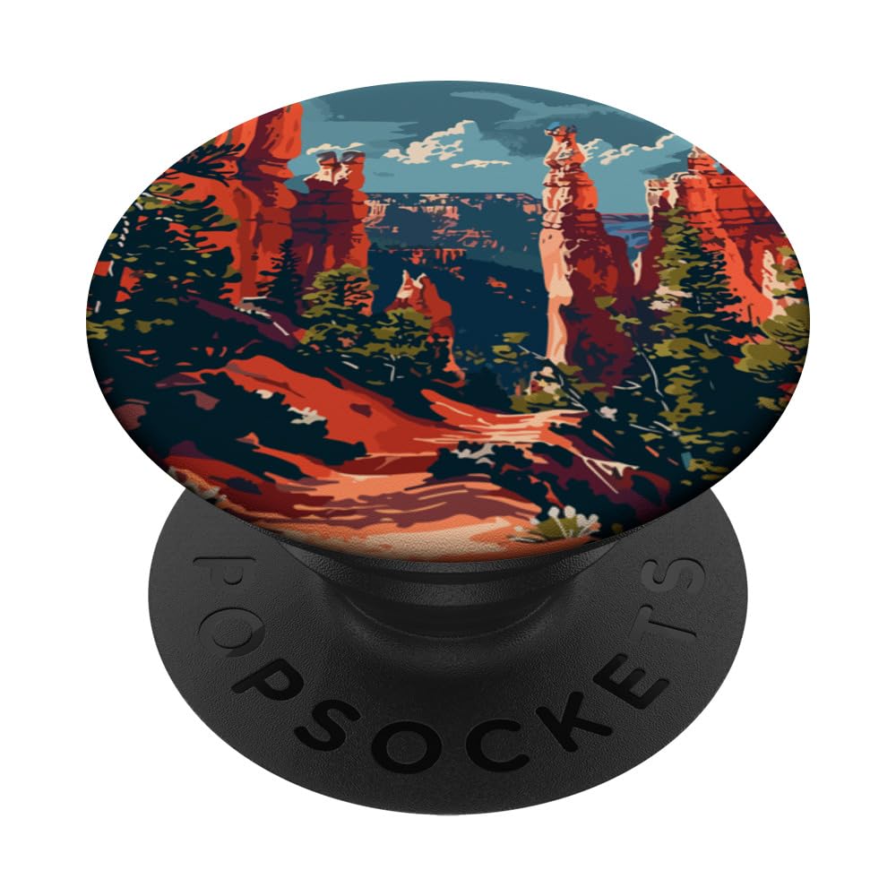 Bryce Canyon Minimalist Illustration PopSockets Swappable PopGrip
