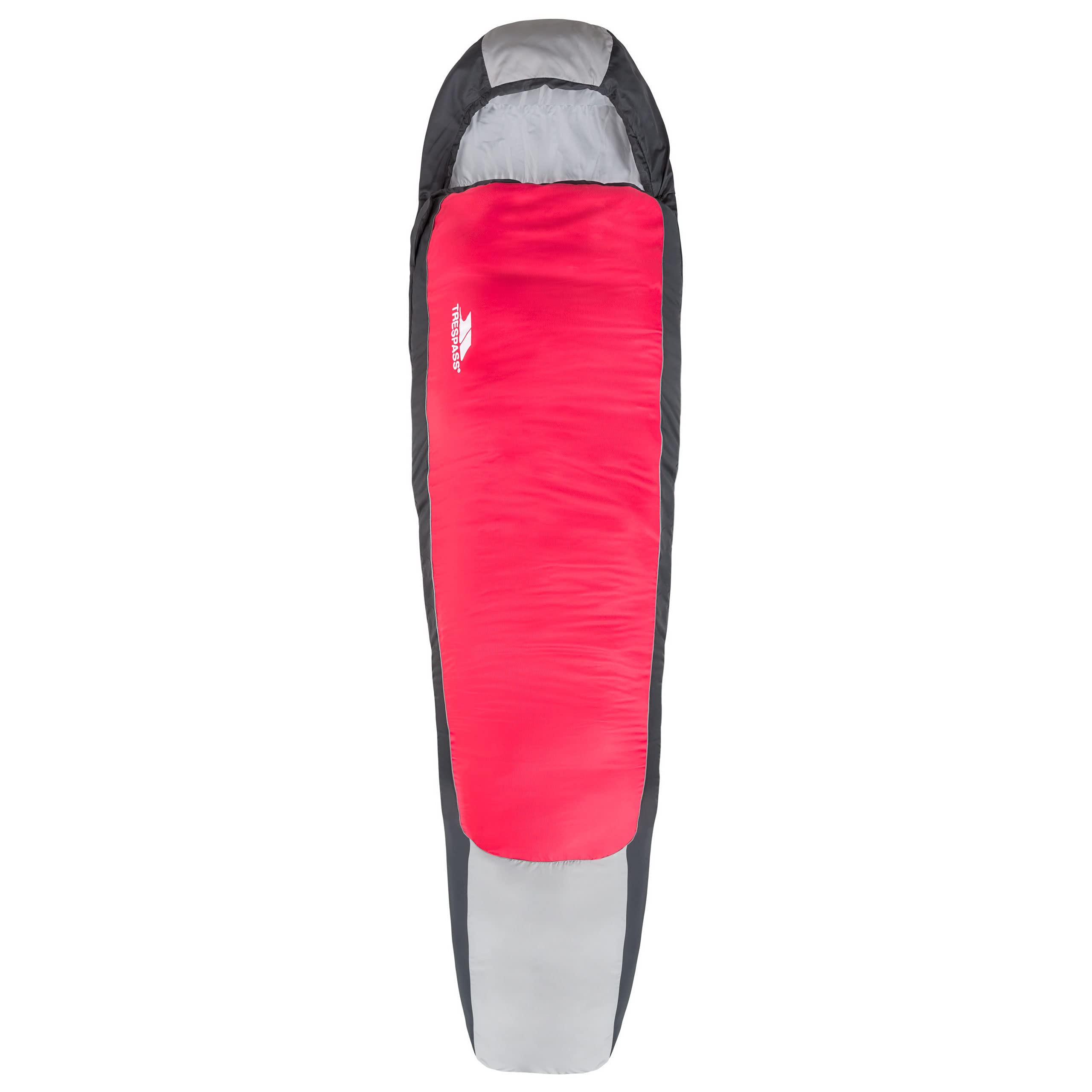 Trespass Micron Lightweight Red Camping Mummy Sleeping Bag