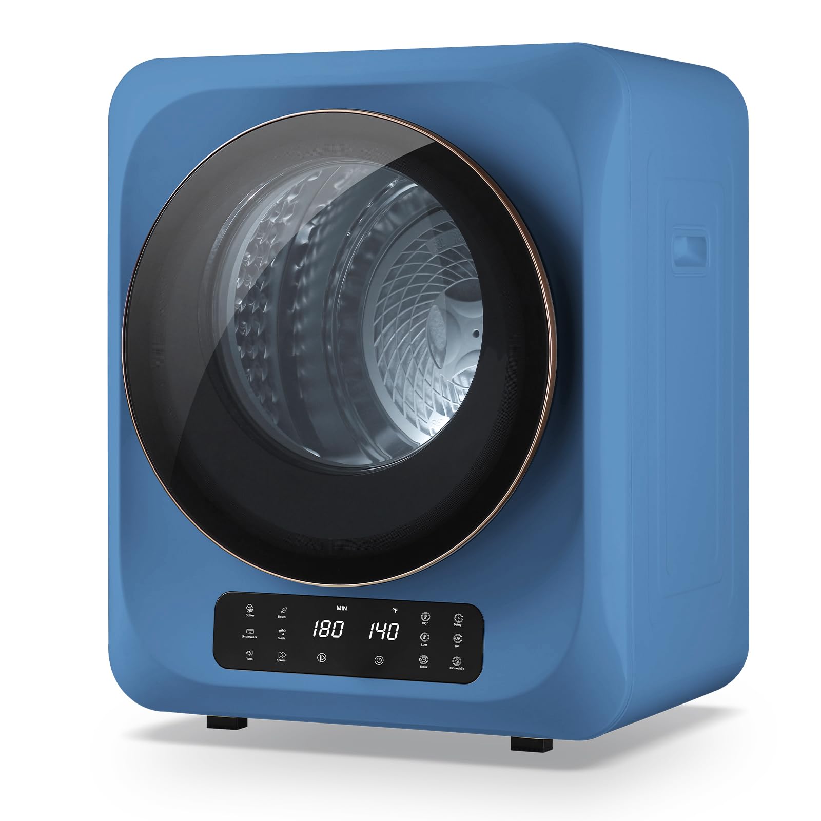 Auertech 1.8 CU.FT. Portable Dryer for Apartment Laundry, Portable Clothes Dryer with Boot Dryer & 6 Drying Modes, LED Control Panel, Stainless Tub, Compact Dryer for Apartment, RVs, Dorms