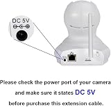 Liwinting 2m DC Power Extension Cable 1.35x3.5mm Male Female Jack White Camera view 5