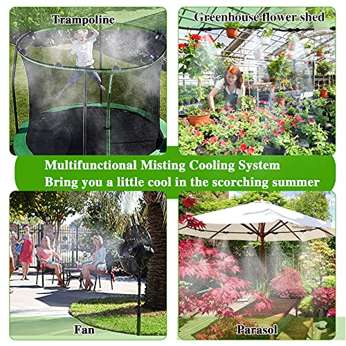 Misting Cooling System 66ft Misting Fan System for Outdoor Misters for Outside Patio Cooling