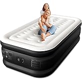 CHERIMOR Twin XL Air Mattress with Built-in Pump, 18" Raised Comfort, 80“ Length, 48Hr Leak-Proof Test, Upgraded Honeycomb Pillar Design, Supports 500 lbs, 2-Min Inflation for Home, Guests & Camping
