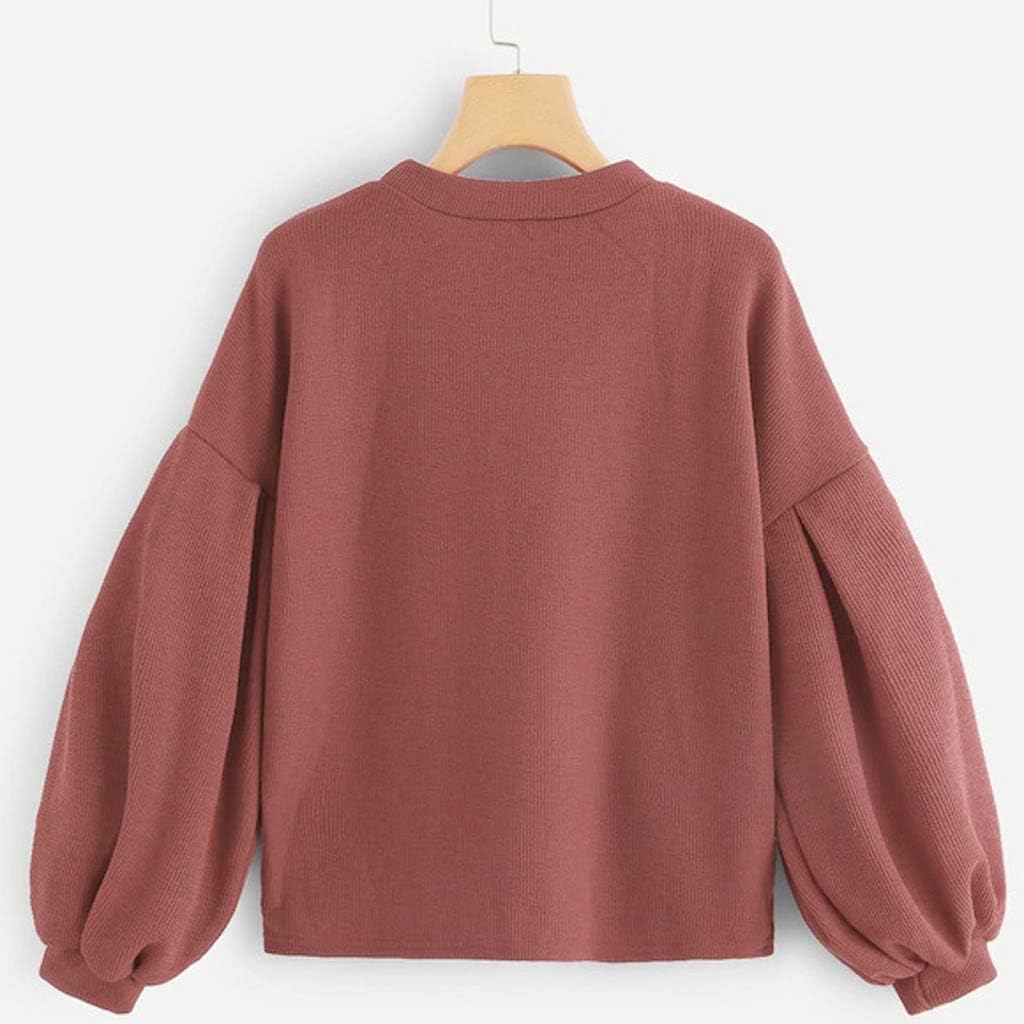 ZEFOTIM Women Sweatshirt, Womens Autumn Solid Casual Long Sleeve Printed Pullover T Shirts Tops Blouse: Clothing