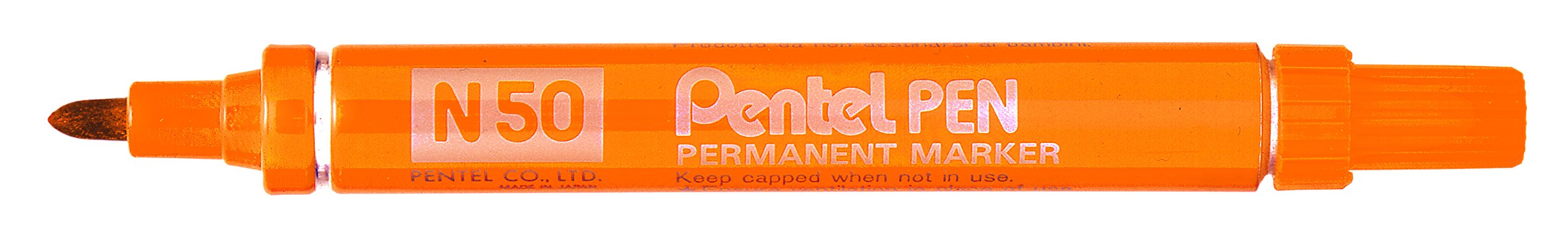 Pentel N50 Bullet Point Marker - Orange (Pack of 12)