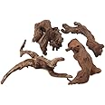 emours Driftwood Branches Reptiles Aquarium Decoration Assorted Size,(5.5-8 inch in Length),4 Pieces