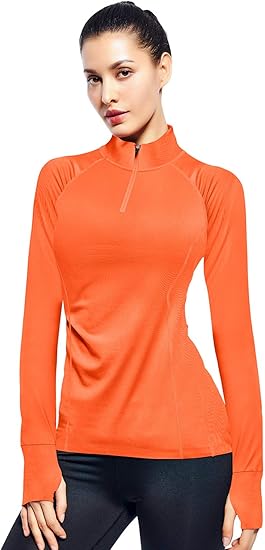 Amazon ランニングウェア Tシャツ スポーツウェア レディース ハーフジップ 指穴 フィットネス トレーニング シャツ 通販 Amazon ランニングウェア Tシャツ スポーツウェア レディース ハーフジップ 指穴 フィットネス トレーニング シャツ 通販