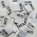 Size S/M (Small-Medium) Woven Clothing Size Tags (Pkg of 100)