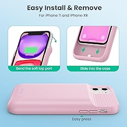 QTshine Battery Case for iPhone 11/XR, 2024