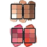 12 Color Concealer Palette & 12 Colors Blush Palette,Full Coverage Makeup,Corrector for Under Eye Dark Circles and Highlight Blush Palette Face Cosmetics Makeup