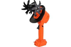Yunseity Mini Tiller Cultivator, Cordless Tiller with BL1840 Battery, 4 Rows Tines, 4in Working Width, 235RPM, Lightweight Ha