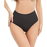 Ysabeloom Thong Shapewear Tummy Control Underwear for Women Mid Waist Seamless Body Shaper Thong Panties Shaping Underwear
