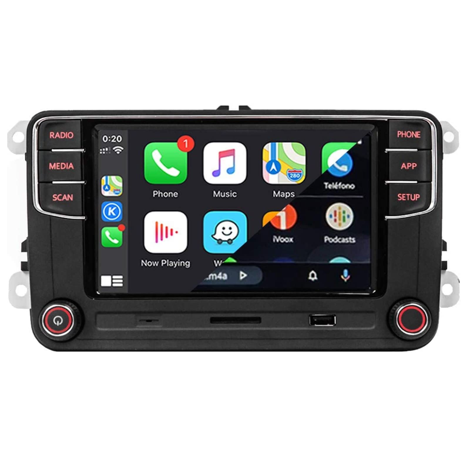 SCUMAXCON 6.5" Car Stereo RCD360 PROII RCD330 Carplay Android Auto Bluetooth FM USB SD OPS RCD510/RCD310/RNS510 UPGRADE for VW Golf Passat Caddy Polo CC EOS