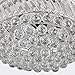 Huston Fan Modern Retractable Ceiling Fan Light Crystal Chandelier Ceiling Fan Remote for Indoor Bedroom Living Dining Restaurant LED Crystal Chandelier Fan,3 Color Setting-Not Dimmable,42 Inch Silver