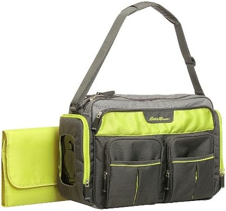 Eddie Bauer Acces Facile Duffle Sac A Langer Noir Vert Citron