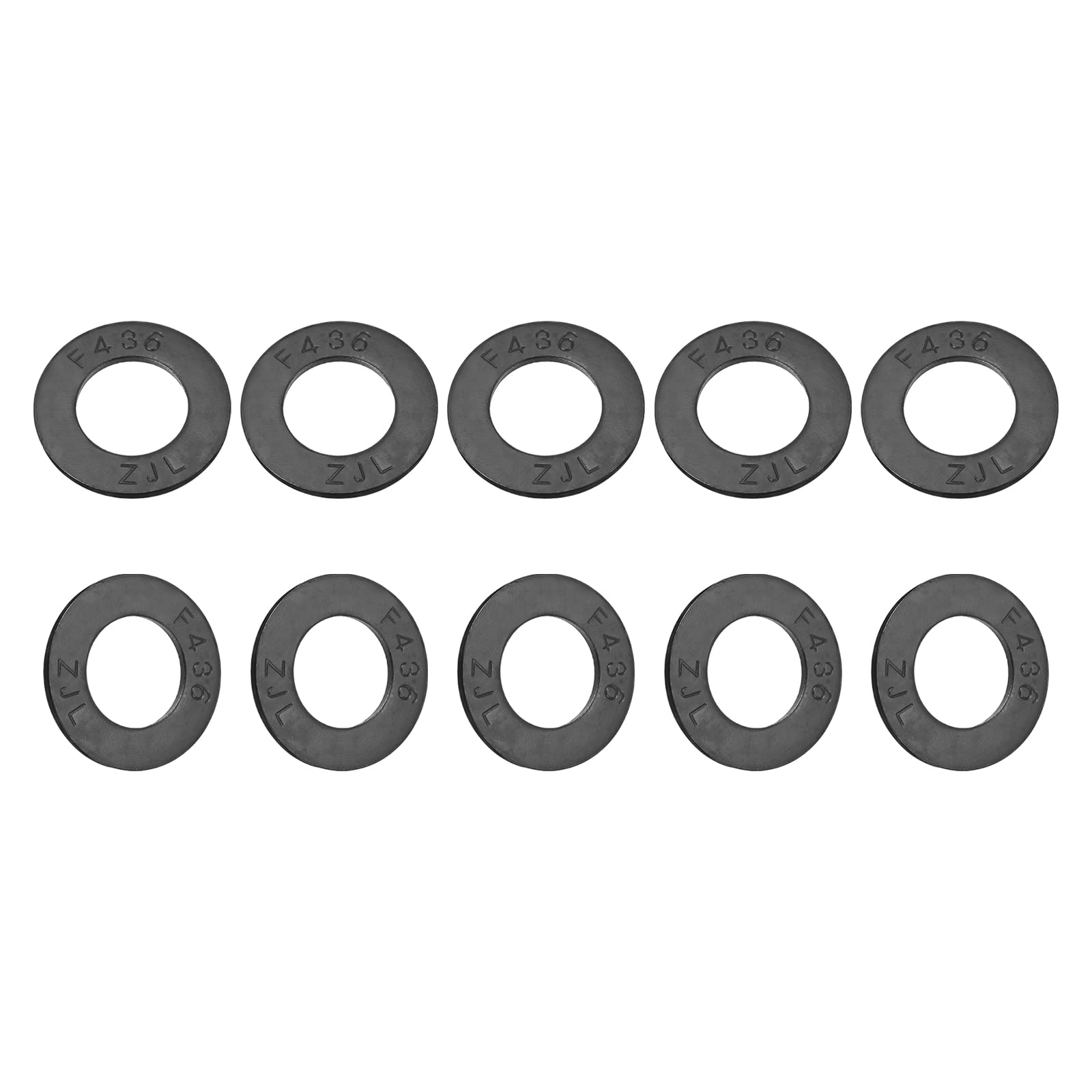 DTGN 31mmx55.8mmx3.5mm(IDxODxT) Alloy Steel Flat Washers - 10Pack - Good for Industrial Machinery - Flat Ring Gaskets - Black โ image 1
