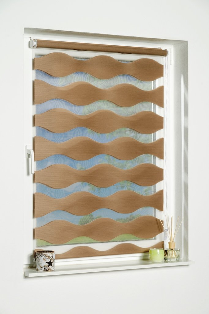 'K"Wave Home Klemmfix Roller Blind without Drilling – Taupe 70 cm (W) x 200 cm (L)