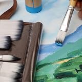 Artecho 24-Piece Artist Brush Set with Case for Watercolor Acrylic Oil view 6