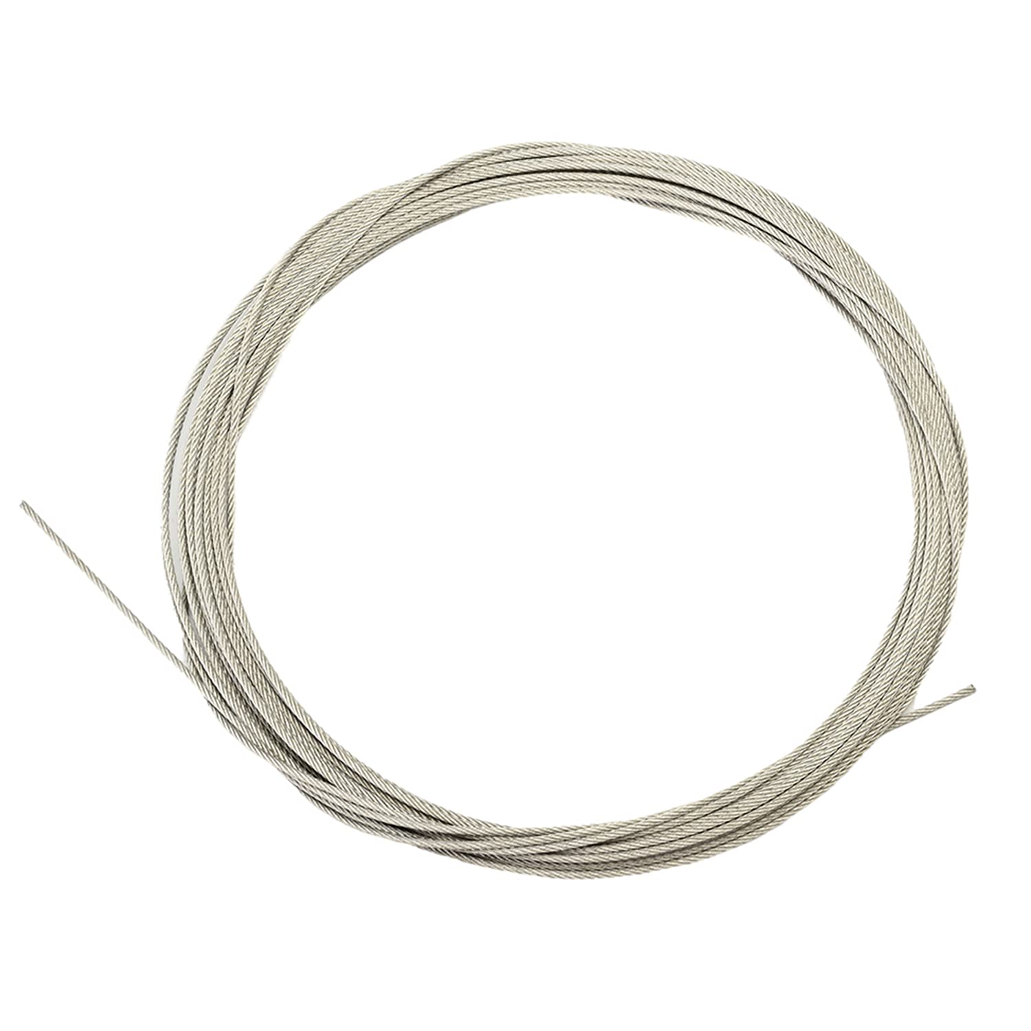 Othmro 32.8FT Wire Rope 304 Stainless Steel Cable Rope, 0.06inch Dia Flexible Metal Wire Rope Cable for Railing, Decking, Outdoor Shades, DIY Balustrade 1pcs