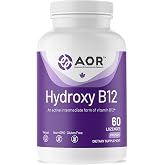 AOR Hydroxy B12 Sublingual Lozenges, 1000 mcg, Vegan, 60 Lozenges | For Adults Who Avoid Pills, Active-Form B12, Vitamin B12 Sublingual, Two-Month Supply, Lozenge Supplement