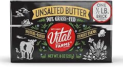 Vital Farms Butter Grass Fed Unsalted Brick, 8 Ounce