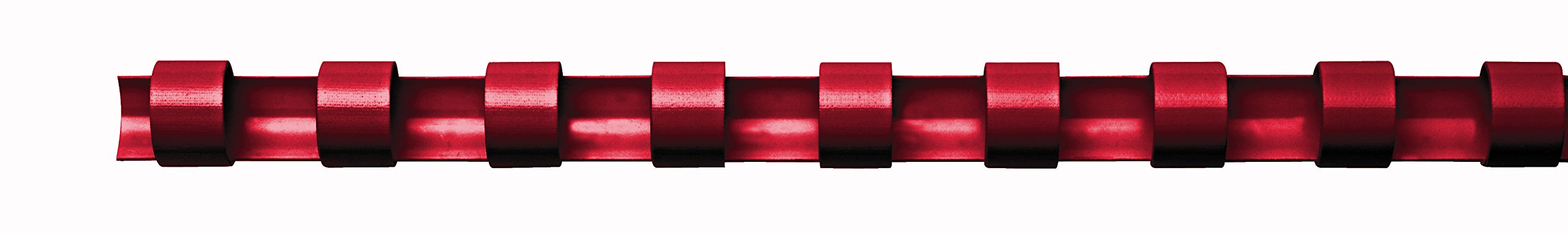 Fellowes 5348403 Round Plastic Binding 25mm (Pack of 50) -Red