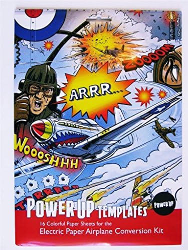 PAPER AIRPLANE TEMPLATES for Power-Up Motor Glider model-Electric Propeller kit For Ages 5+