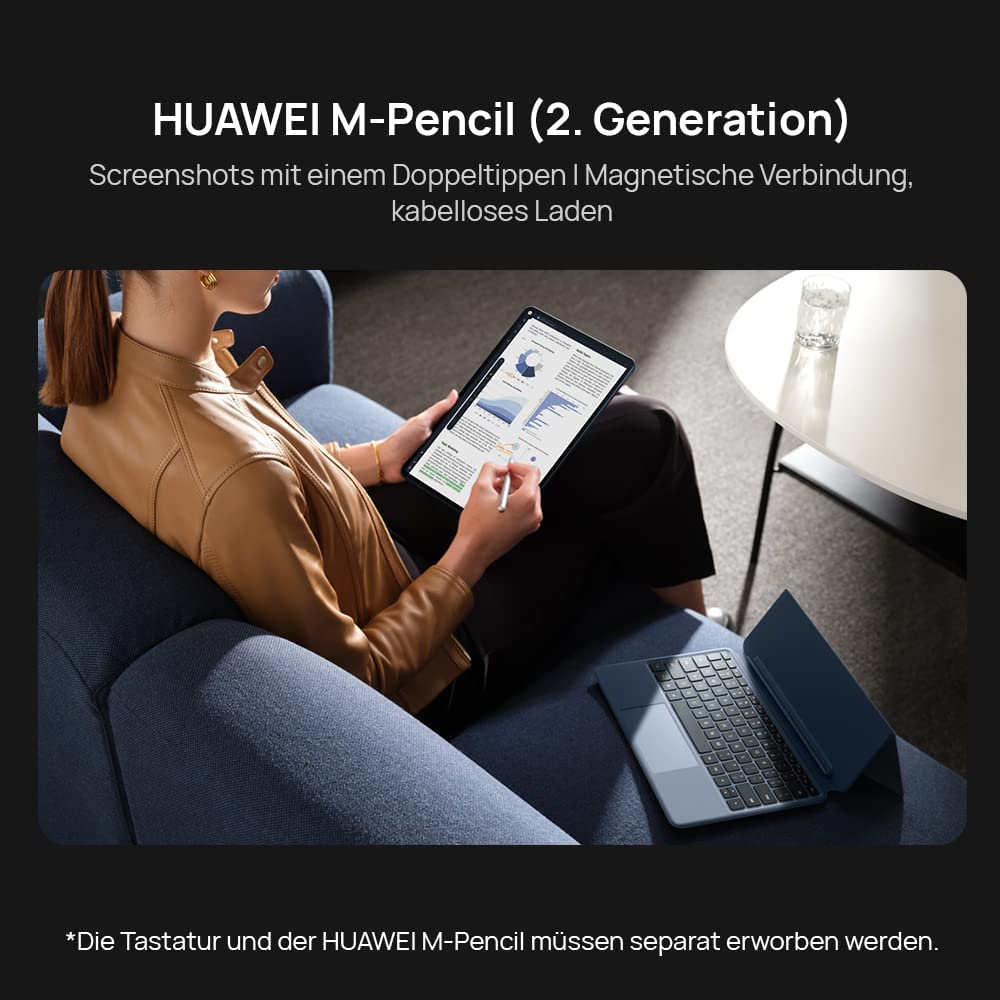 HUAWEI MateBook E, 12,6 Zoll 2-in-1 Tablet (11. Generation Intel Core i3, Windows 11 Home), 2,5K OLED Real Color FullView Display, Nebula Gray 8+128GB + [Exklusiv+5 EUR Amazon Gutschein] 4